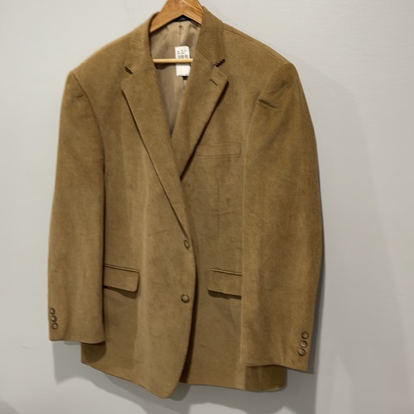 Men’s size 48L corduroy sports blazer jacket two button New England Collection - Picture 3 of 16